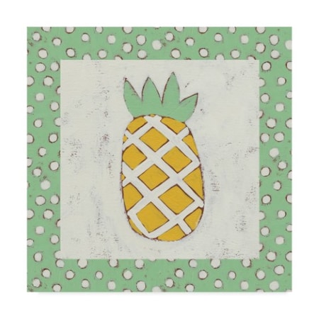 Chariklia Zarris 'Pineapple Vacation Ii' Canvas Art,18x18